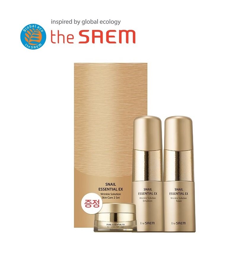 Gambar [THE SAEM] Snail Essential EX Wrinkle Solution Skin Care Set