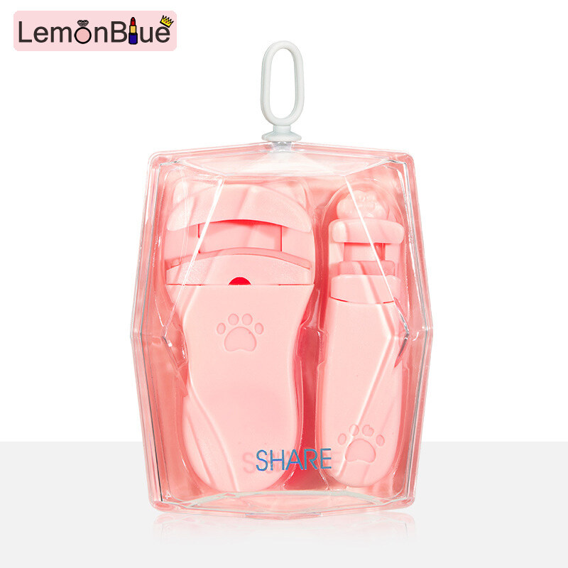 Gambar LemonBlue Portable Eyelash Curler Mini Plastic Eyelash Curler for Eyelash Makeup Tool Prosessional Lash Curler Make Lashes Natural Curl Eyelash Curler Eyelash Makeup Tool For Eyelashes Lashes Cat Eye Lashes