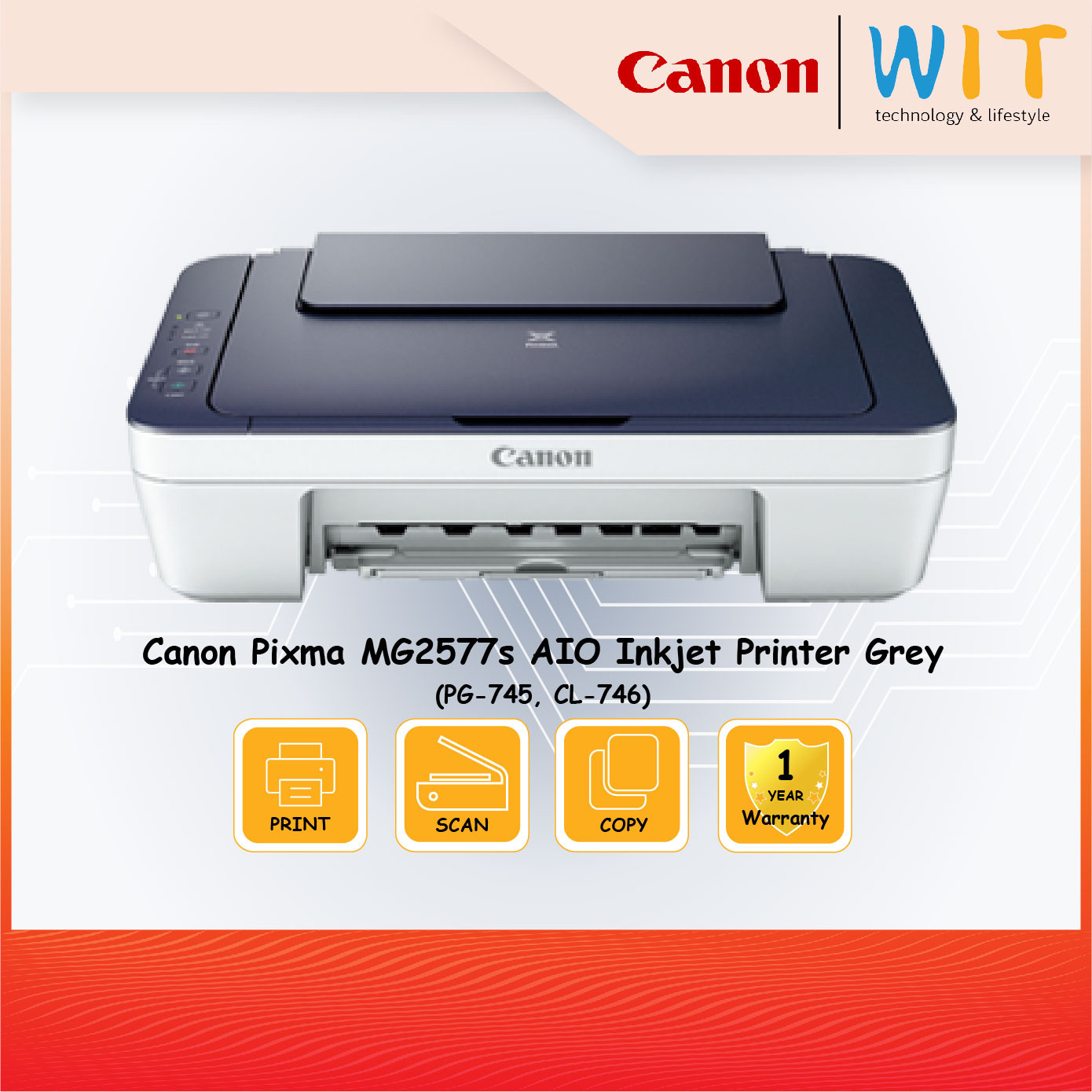 Canon PIXMA MG3070S 3-in-1 Printer 