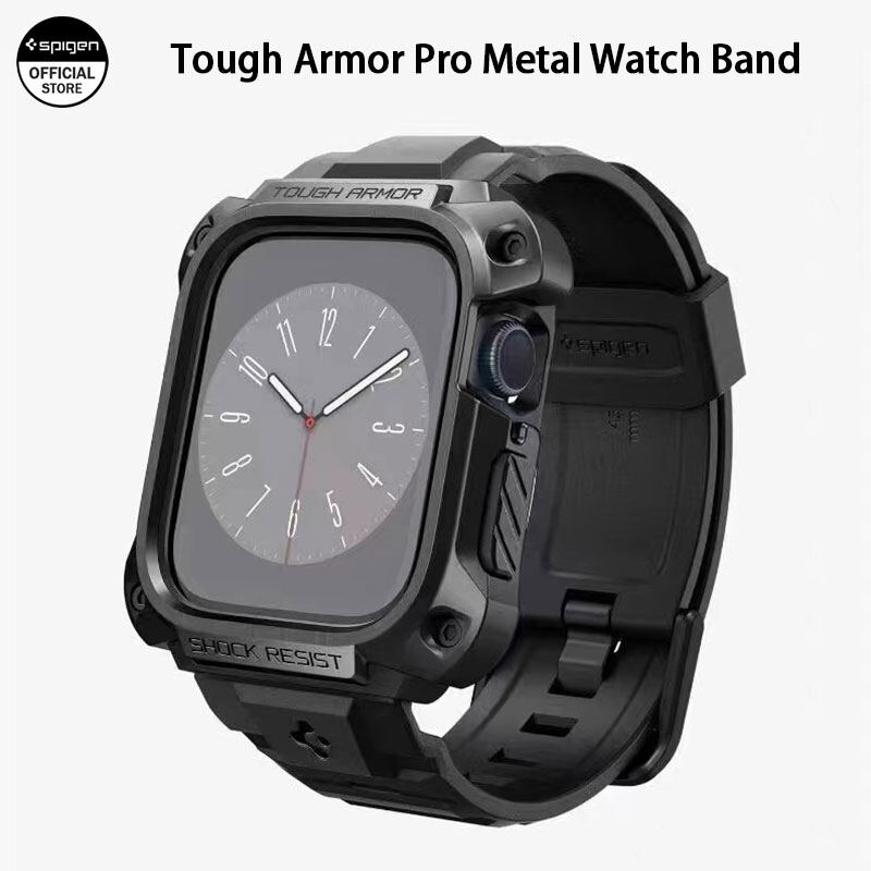 Spigen Tough Armor Pro Metal Designed for Apple Watch Series 9/8/7 45mm Durable Metal Case with Band ราคา 424 บาท*ส่งฟรี