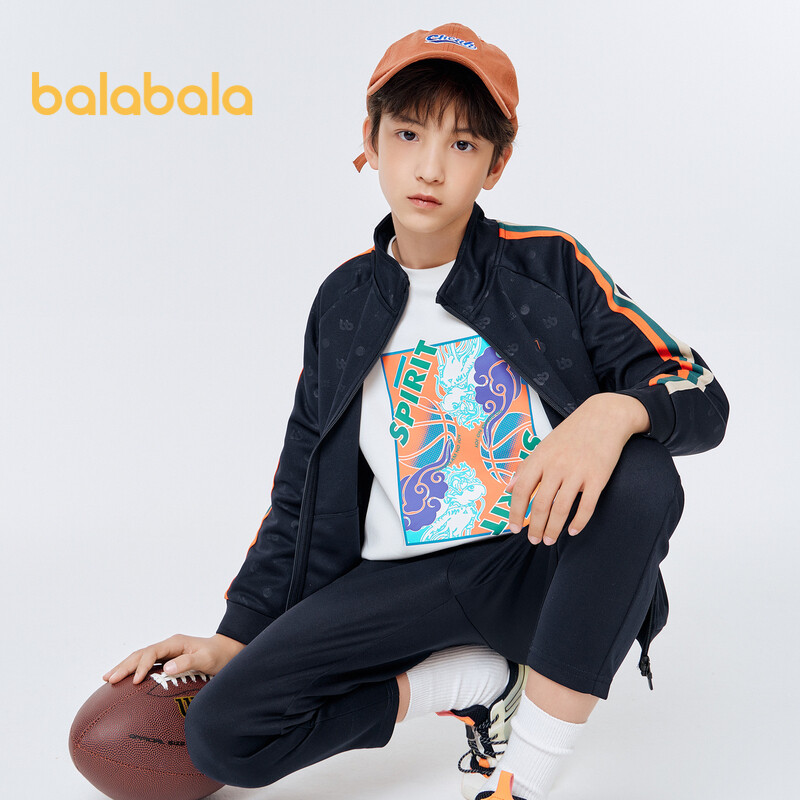 balabala Children'S Clothing Boys Suit Children Two-Piece Autumn Suit Middle Large Children Comfortable Letters Fashion Trend Simplicity ราคา 771 บาท*ส่งฟรี