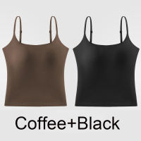 New style camisole vest one-piece womens summer solid color slim seamless sports bottoming outdoor inner wear