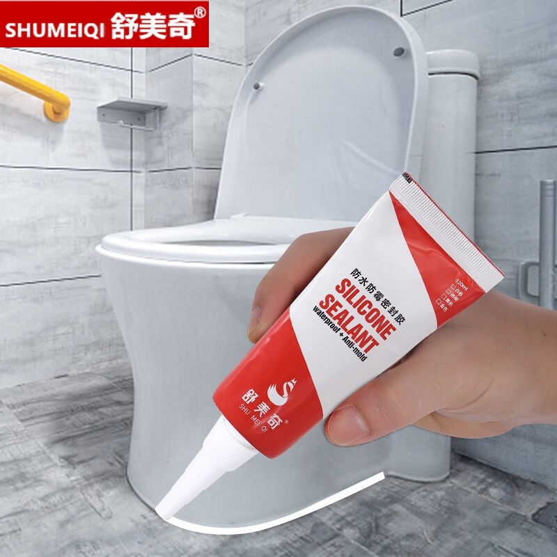 Gambar White silica gel glass glue waterproof mouldproof hutch defends bath leakproof household doors and Windows toilet beauty sealant caulking glue