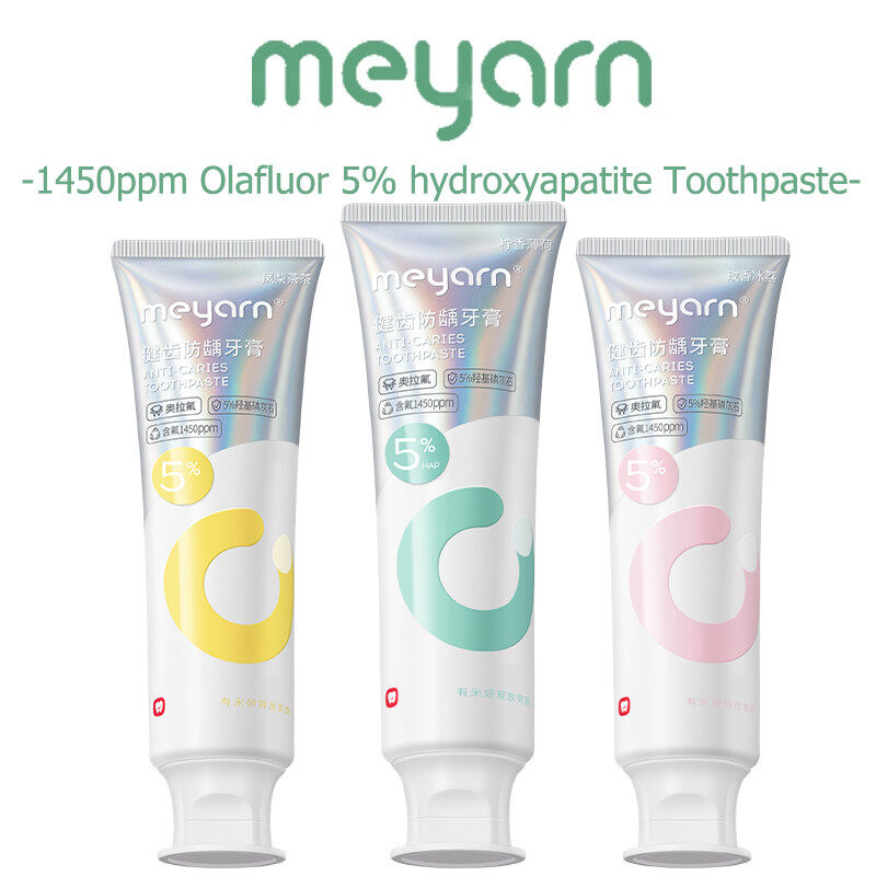  Meyarn 1450ppm olafluoride chống sâu răng kem đánh răng 5% Hydroxyapatite sửa chữa răng men 110g 