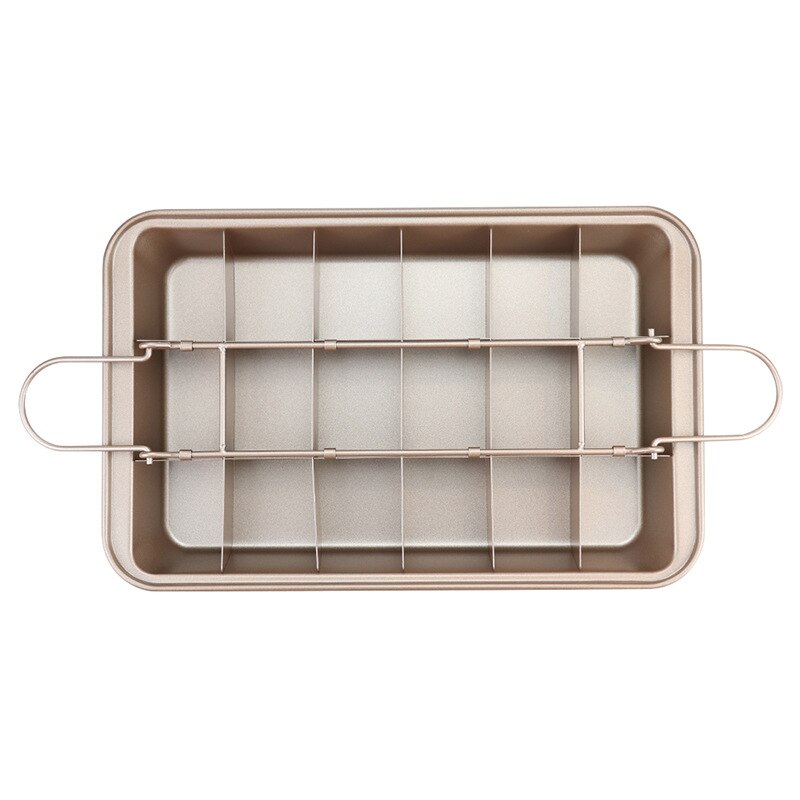 Gambar 18 Holes Brooklyn Brownie Copper Nonstick Baking Pan With Built In Slicer Ensures Perfect Crispy Edges Metal Utensil