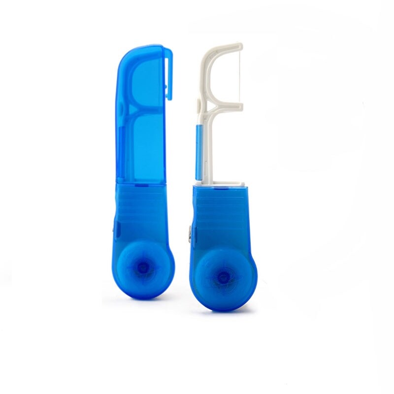 Gambar ?Ready? 1pc Replaceable Dental Floss Holder Dental Flosser Flat Wire Oral Pick Dental Floss Replacement Rack With 30 Meters Dental Floss