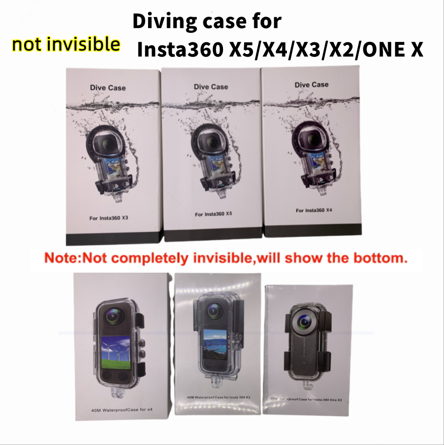 Insta360 X2 Dive Case - Transparent Waterproof Housing For Insta360 X2 Dive Case - Transparent Waterproof Housing For
