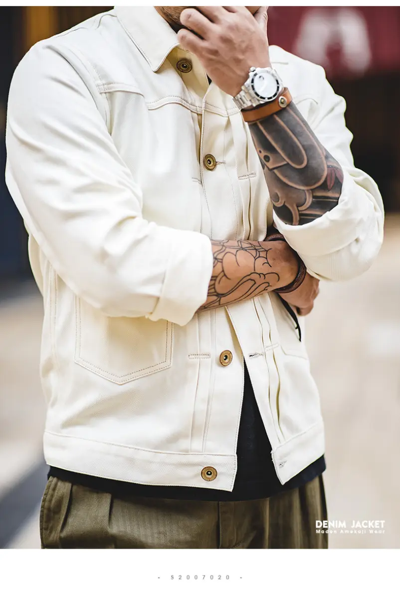 white wash denim jacket
