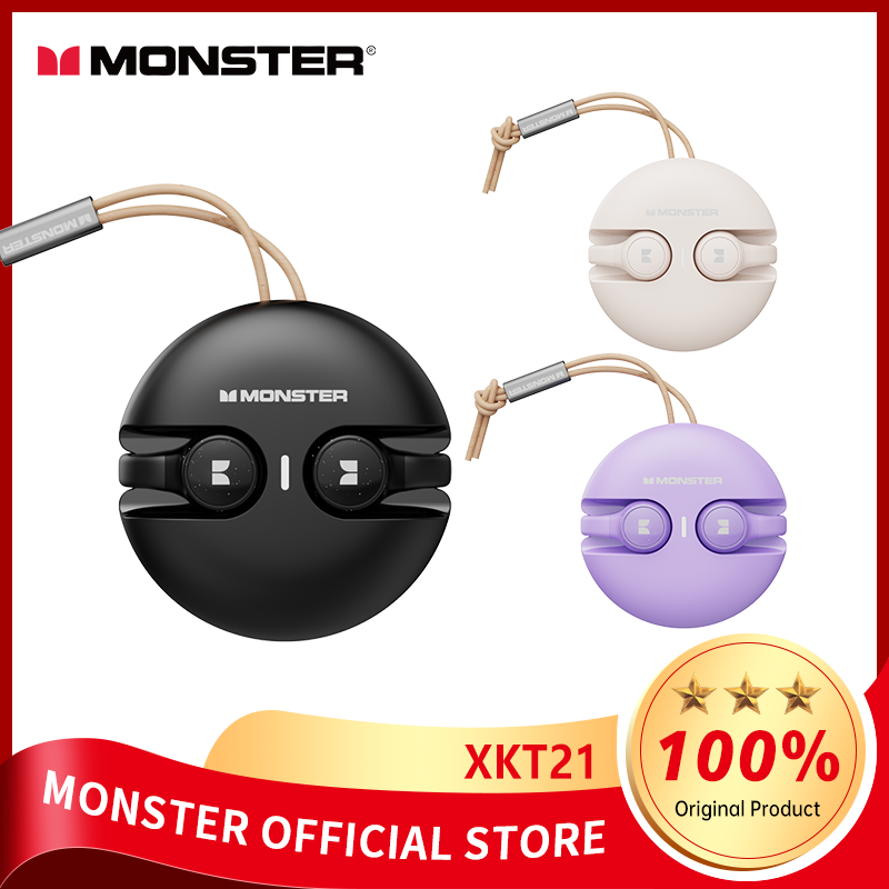 Monster Earbuds XKT21 Clip-on Bluetooth 5.3 Earphones Wireless Headphones Earclip Long standby Touch Control Gaming Earbuds