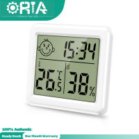 ORIA Digital Hygrometer Thermometer Temperature Humidity Gauge Meter Room Thermometer Monitor ℃/℉ Switch for Home Office Bedroom Kitchen White