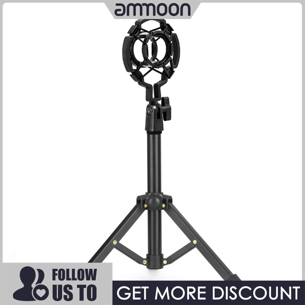 [ammoon]quà bí mật Micro Để Bàn , Giá Đỡ Ba Chân, Đế Micro Để Bàn Chân Máy Mic Kim Loại Có Giá Đỡ Mic Để Phát Trực Tuyến Ghi Âm