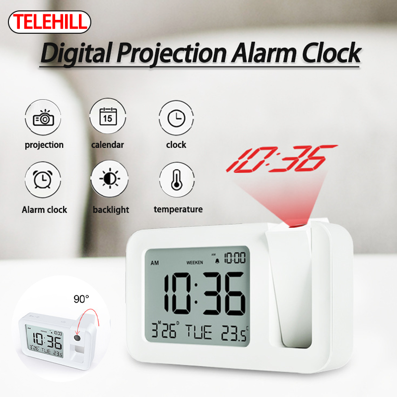 Nhiệt độ Đồng hồ báo thức kỹ thuật số/thời gian/Hiển thị ngày bàn LED câm Thời gian chiếu phòng ngủ cạnh giường ngủ đồng hồ báo thức đồng hồ điện tử Quà Tặng