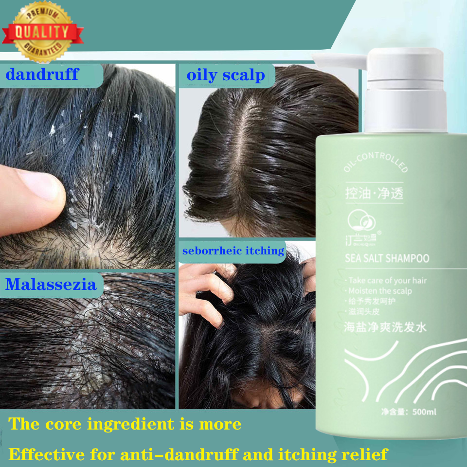Gambar Anti dandruff anti dandruff refreshing oil controlling and moisturizing sea salt shampoo 500ml softening and improving frizz