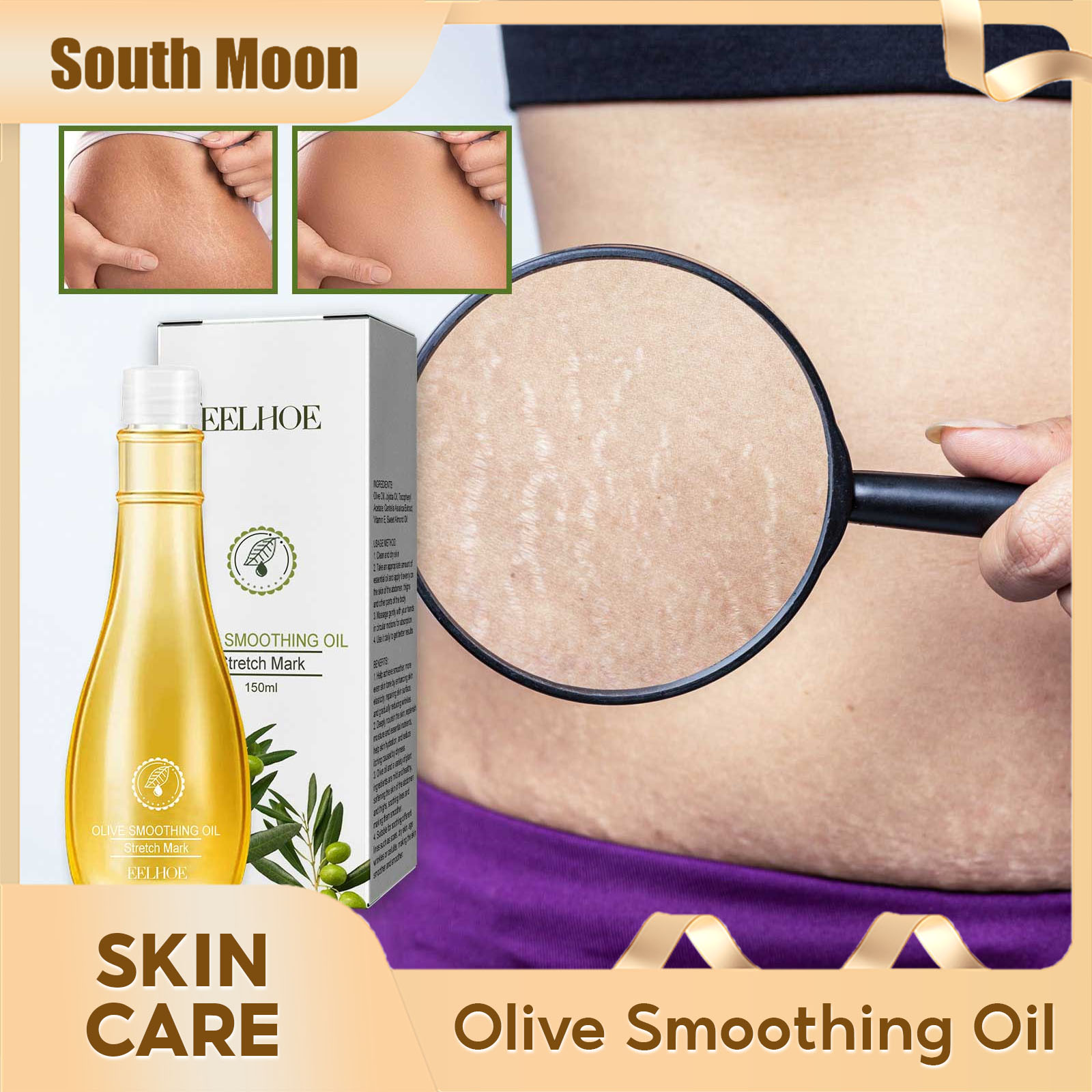 Eelhoe Olive Pregnancy Repair Oil For To Fade And Repair Pregnancy Obesity Wrinkles Before And After Pregnancy Mark Repair Oil Deep Stretch Mark Removal With Olive Oil Belly Skin Care Oil For Smooth Skin Scar Marks﻿