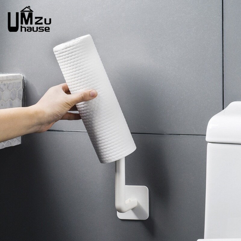 Gambar Toilet Roll Racks Kitchen Towel Paper Holder Mug Cup Lid Coat Shoes Storage Hook Hanging Wall Door Shelf Bathroom Home Organizer
