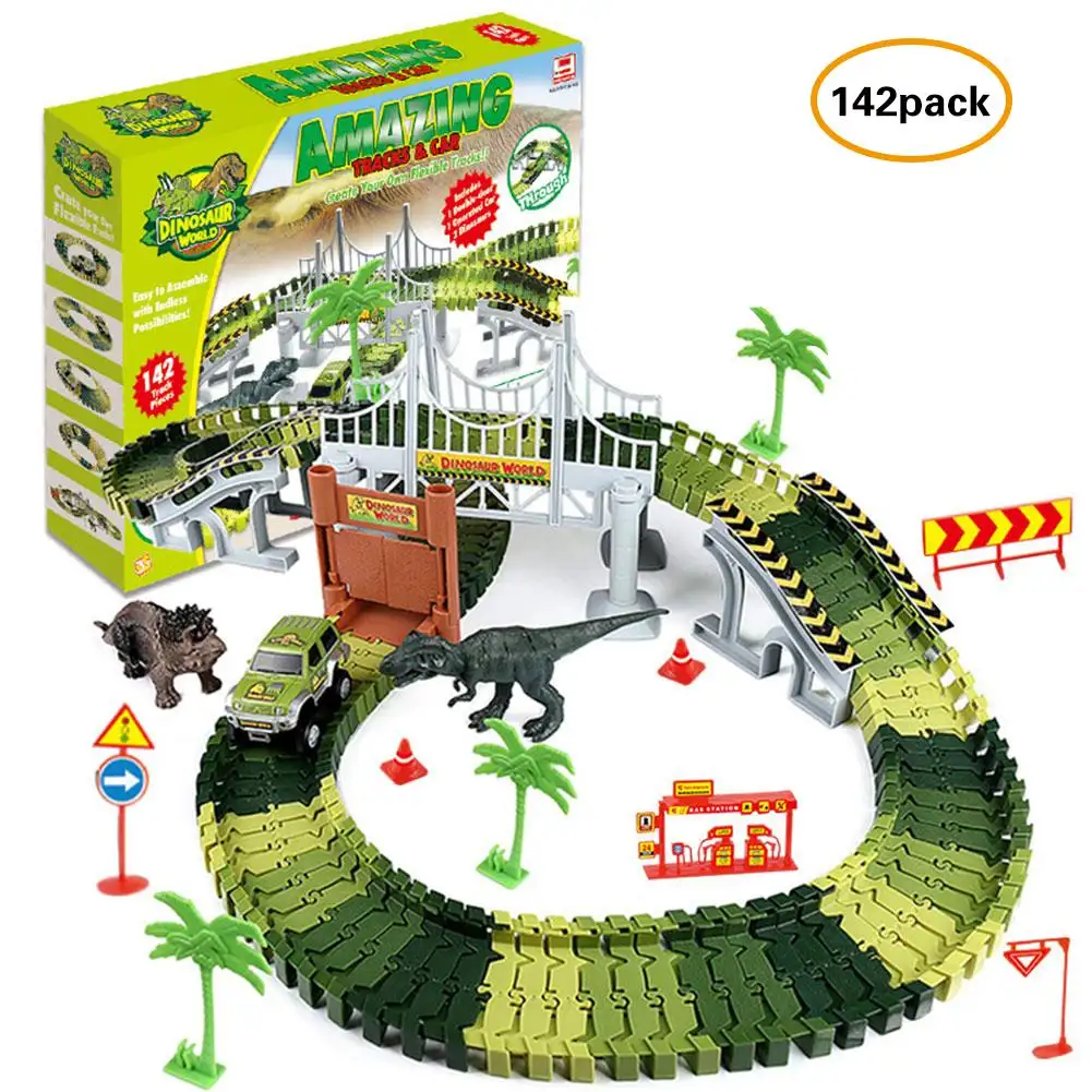 dinosaur world track set