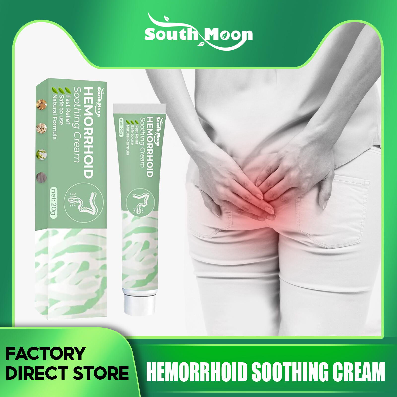 Kem Làm Dịu Trĩ South Moon Kem Làm Dịu Trĩ Sử Dụng Bên Ngoài Kem Làm Dịu Trĩ Bên Ngoài Chống Ngứa Relief Kem Bên Ngoài Giảm Sưng Trĩ Và Thịt Bên Ngoài Hỗn Hợp Vết Loét Kem Bóng Trĩ (20G)