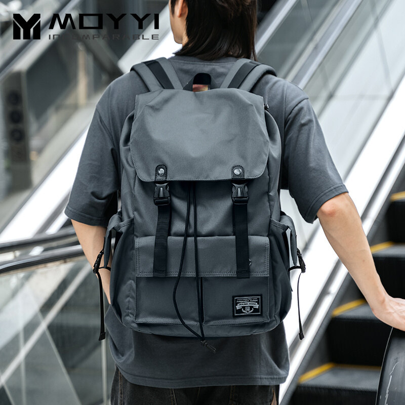  MOYYI Nam chất lượng cao Ba lô thời trang 17.3 inch Ba lô máy tính xách tay đa chức năng Ba lô du lịch ngoài trời không thấm nước 