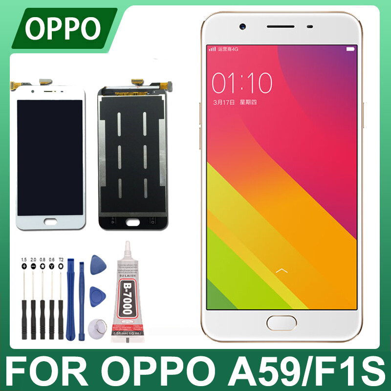 Bộ phận lắp ráp màn hình cảm ứng số hóa màn hình lcd cho oppo a59 a1601 cho oppo f1s thay thế màn hình lcd + dụng cụ sửa chữa + b7000