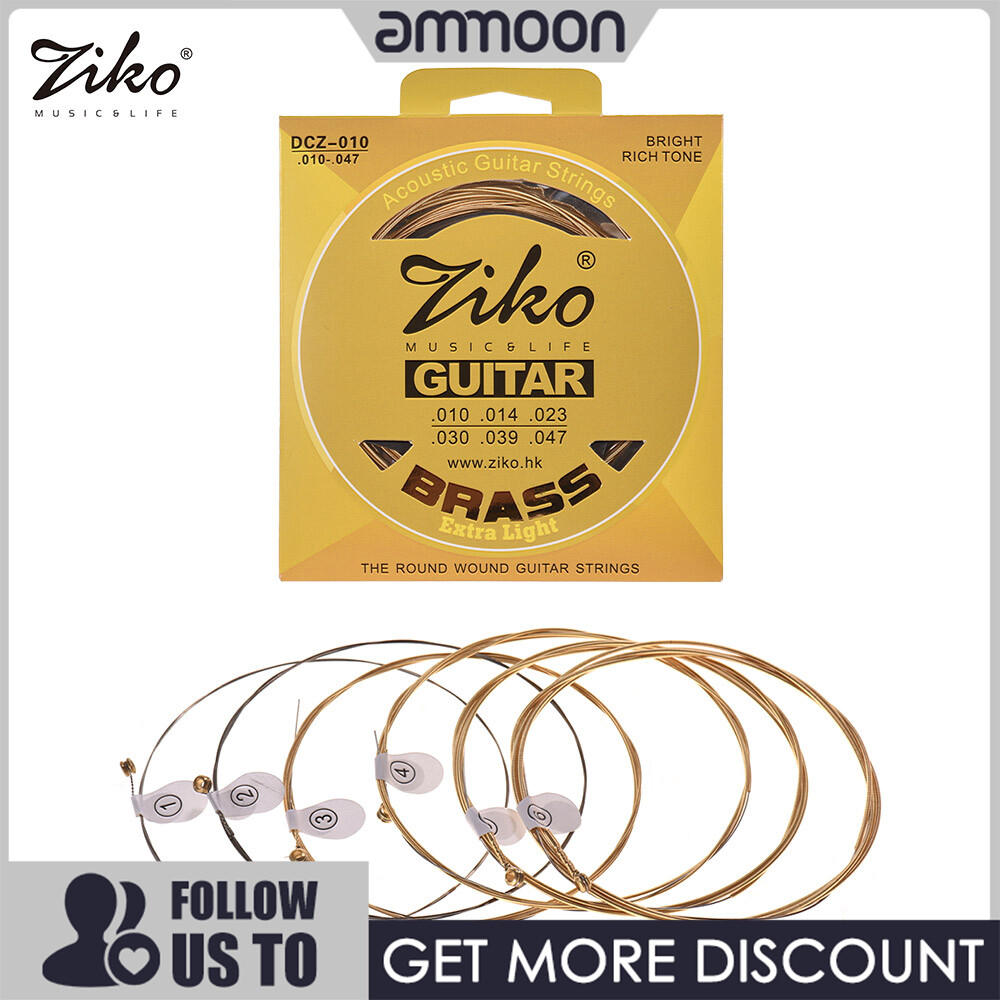 Quà bí mật dây đàn guitar dây đàn guitar ziko dcz-010, dây hợp kim lục giác, 6 dây đàn chịu ăn mòn, chống ăn mòn, có hình lục giác
