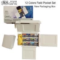 Winsor&Newton 12 colors Cotman Water Colors Paints Field Pocket Set WaterColor Pigment