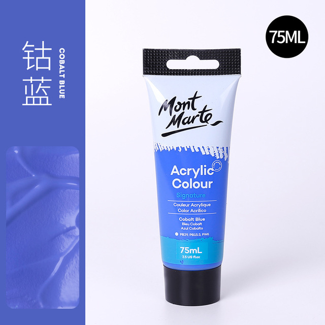 Mont Marte Acrylic Colour Paint 75ml Rich Colors DIY Hand Painted Wall painting Textile Pigment Art Supplies