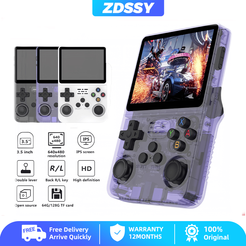 ZDSSY R36S Retro Handheld Video Game Console Linux System 3.5 Inch IPS Screen Mini Portable Handheld Video Player 64GB 128GB Preloaded 15000 Games ราคา  1,163 บาท*ส่งฟรี