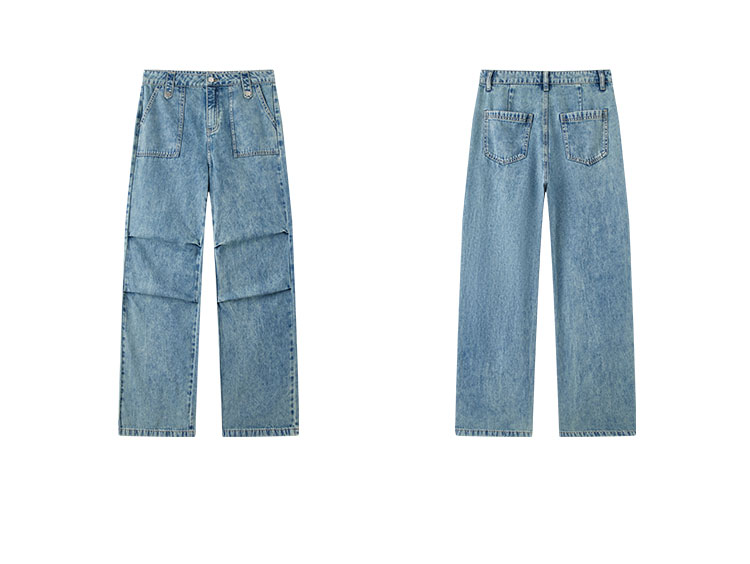Semir Jeans Women Tide Cool Wide-Leg Trousers 2024 Summer New American Style Work Trousers Street Trend