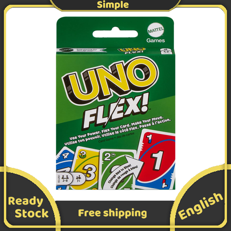 Uno FLEX! Trò chơi Quà tặng gia đình tiệc phiên bản tiếng Anh Trò chơi thẻ bài