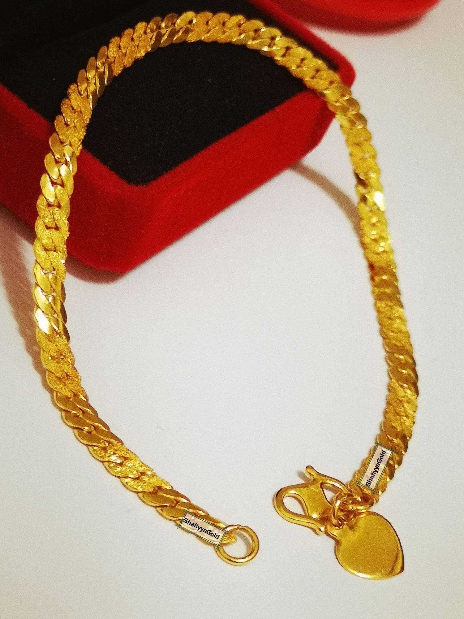 Rantai Tangan Big Snake Skin With Love Emas 916 Lazada
