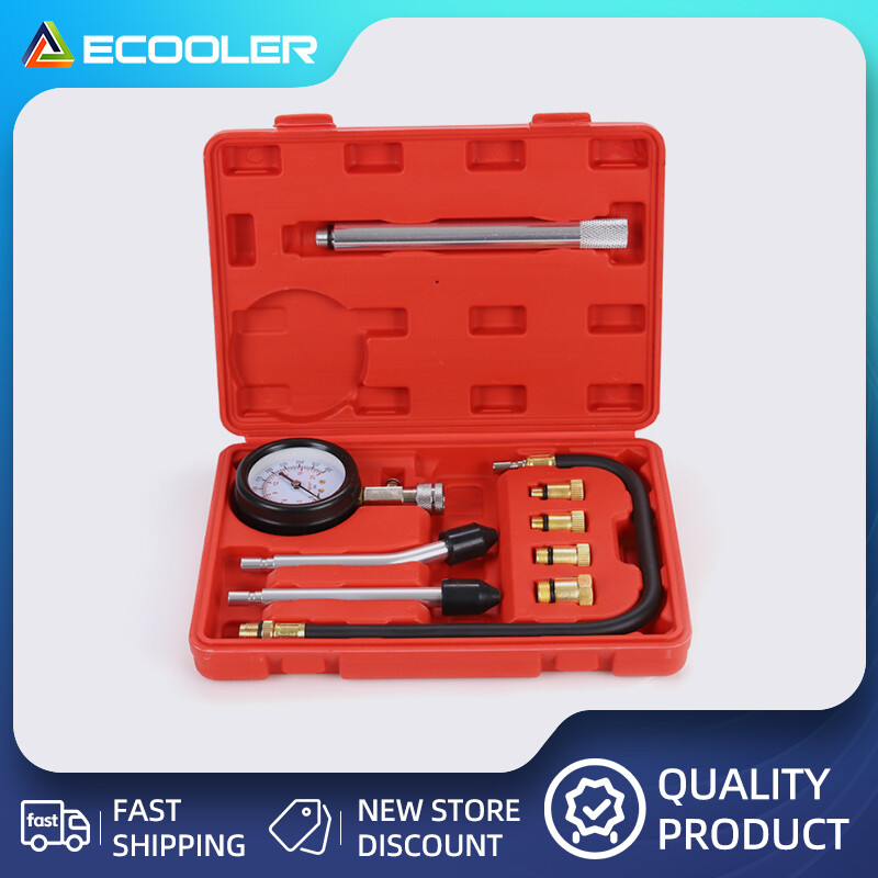Bộ kiểm tra áp suất kit chuyên nghiệp Xăng xi lanh động cơ đồng hồ đo áp suất 0-300 PSI dụng cụ ô tô cho xe máy xe