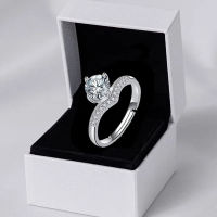 Promise Ring Cubic Zirconia Romantic Ring With Promise Box Wedding Engagement Woman 925 Silver Jewelry