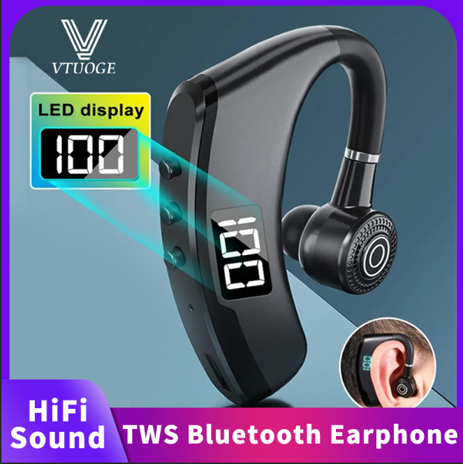 VTUOGE Tai Nghe V9 Tai Nghe Bluetooth Tai Nghe Doanh Nhân Tai Nghe Không Dây Tai Nghe Âm Thanh Nổi Hỗ Trợ Rảnh Tay Cho Điện Thoại Di Động Android Xiaomi Huawei Oppo Vivo Sony Samsung Honor Redmi Airdots