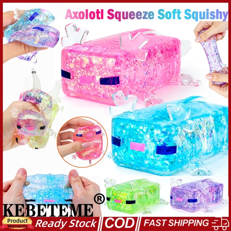 KEBETEME 4pcs Glitter Maltose salamander Stress Relief Toy Ball Slowly Rebound Decompress Fidget Sensory Toys Squeeze Stress Toy Birthday Gift ราคา 117 บาท*ส่งฟรี