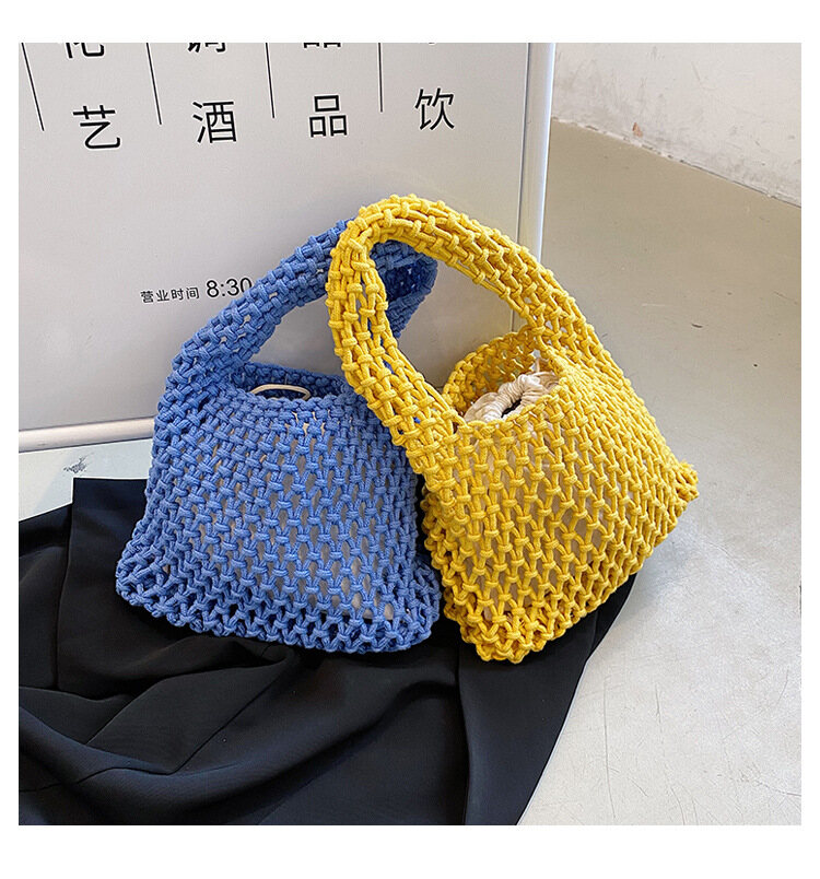 Túi xô túi lưới cầm tay túi xô túi đeo tay lưới rỗng cổ tay túi nữ