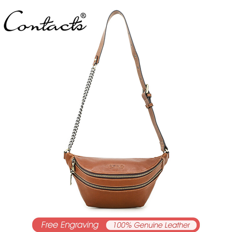 Chuỗi du lịch sang trọng thiết kế da thật Túi đeo chéo nữ Túi đeo chéo túi xách Chất lượng cao Túi đeo hông