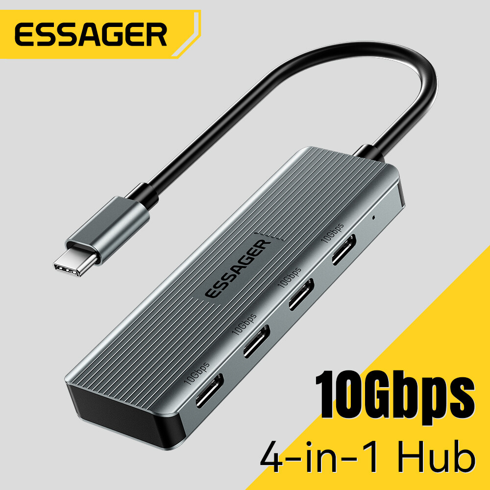 Essager 10Gbps 4 Trong 1 Uba Loại C Hub USB 3.2 Gen2 10Gbps Tốc Độ Cao Tập Trung Adapter Hỗ trợ Wind