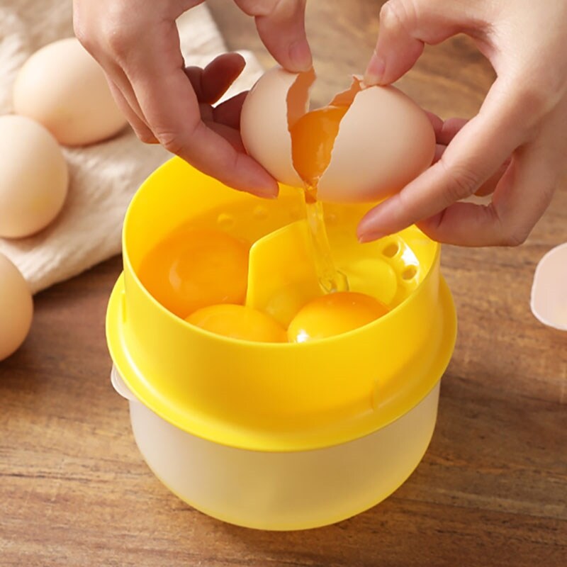 Gambar Egg Separator Egg White Yolk Separator Cooking Gadgets and Baking Accessories Home High Capacity Kitchen Tools Cooking Gadgets