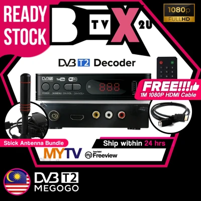 [ FREE HDMI Cable ] MyTV Decoder Megogo TVbox Myfreeview Decoder DVB T2 Digital Signal DVBT2 MY TV HDTV Receiver Support all Malaysia Channels (2)