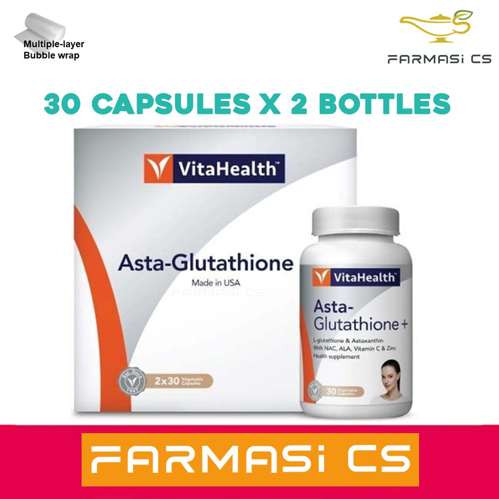 vitahealth asta-glutathione plus 2x30s VitaHealth Asta-Glutathione Plus 30' x