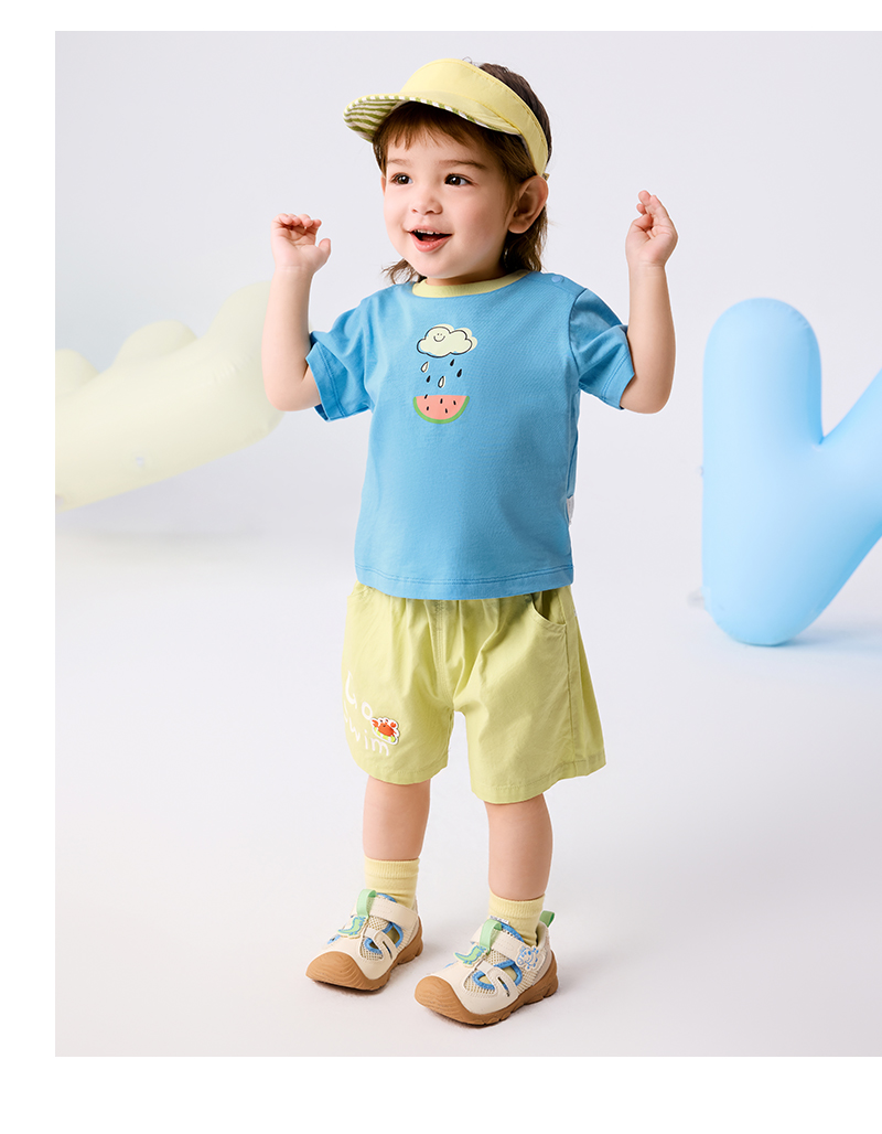 발라발라 베이비 반바지 2025년 신상품 여름 얇은 면 소재 편안하고 스타일리시한 남아 여아용