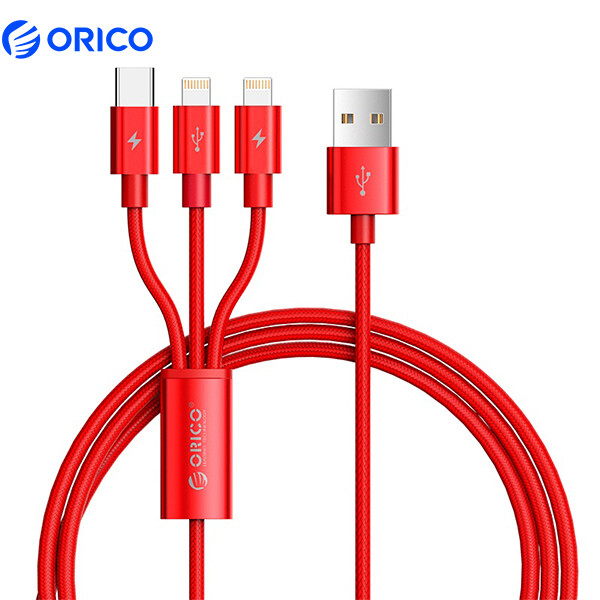 Orico 3 Trong 1 cáp sạc loại USB C Cáp Chiếu Sáng Cho Samsung Xiaomi Sạc Cáp truyền dữ liệu