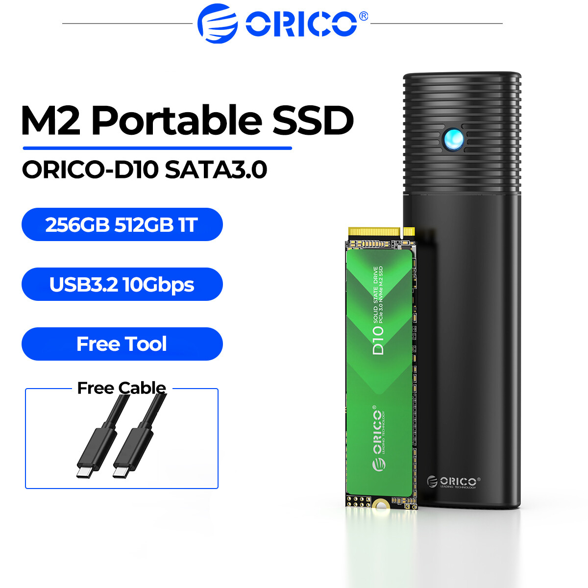 Vỏ đựng ổ SSD ORICO 10Gbps NVMe M2 SSD NGFF B Key M + B Key Case cho PCIe sata để USB Vỏ đựng ổ SSD cho ổ đĩa cứng gắn ngoài m-key Vỏ đựng ổ SSD