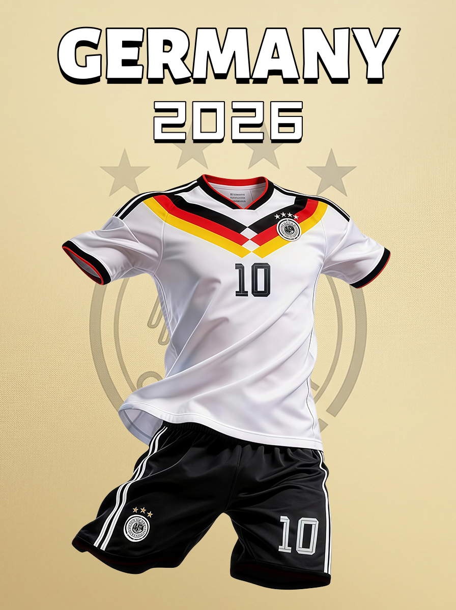 2026 World Cup Germany National Team Home Soccer Jersey Set – Football Jersey & 