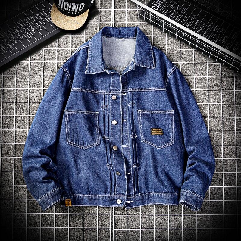 denim jacket no collar mens
