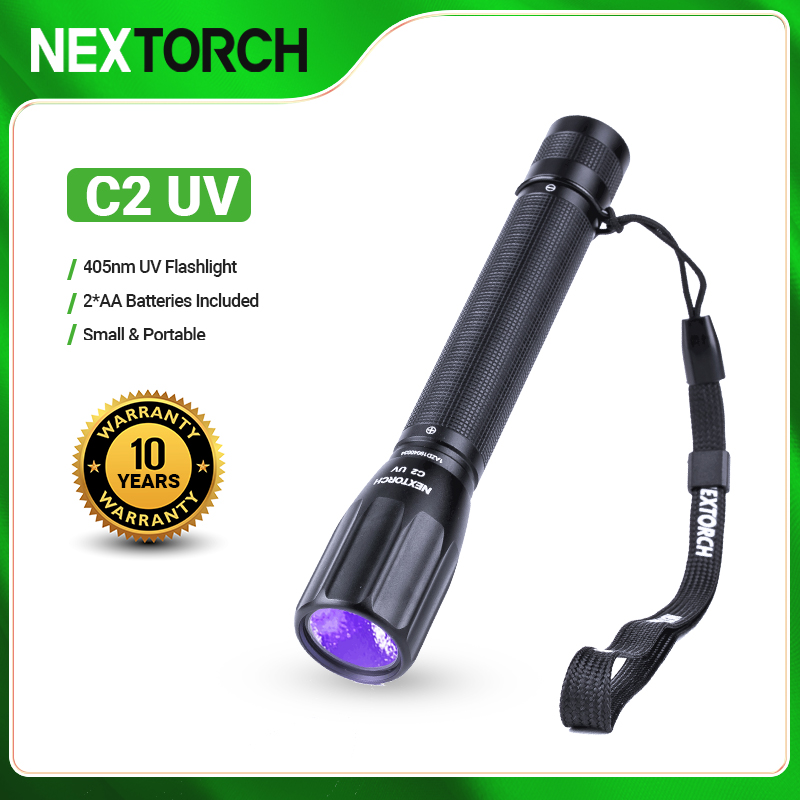 NEXTORCH UV light Led Muitifunctional Blacklight Flashlights C2 UV 405nm uv Light Ultraviolet Portable LED Pets Urine and Stains ราคา 1,083 บาท*ส่งฟรี