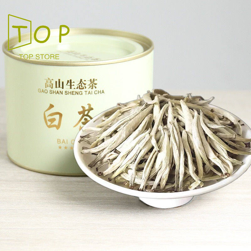 Gambar [Good quality, fast delivery] Baihao Silver Needle White Tea Gaoshan Fuding Spring Tea Canned 50g