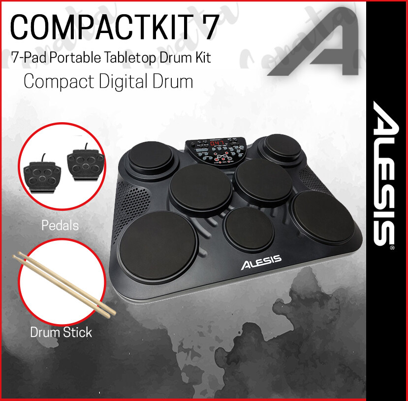 Alesis CompactKit 7-7-PAD Portable Tabletop Drum Kit Digital Drum  Electronic Drum DRUM SET(Compact Kit 7 ) DD75 / DD 75 | Lazada