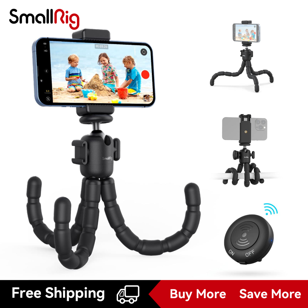 SmallRig Portable Tabletop Vlog Octopus Tripod Stand Phone Holder with