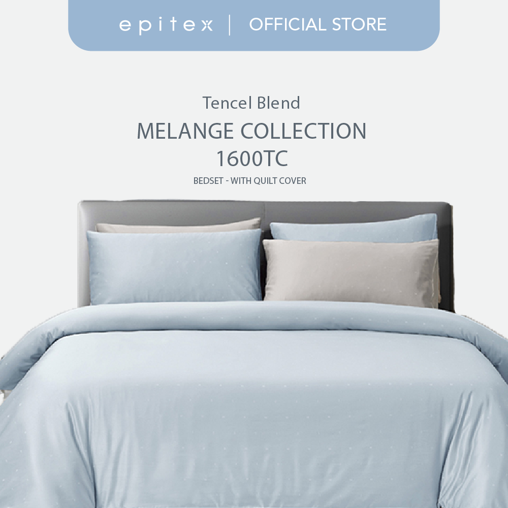 Epitex Melange 1600TC 100% Tencel Visco Dobby | Bedset | Bedsheet | Cadar | Online (with Quilt Cover)